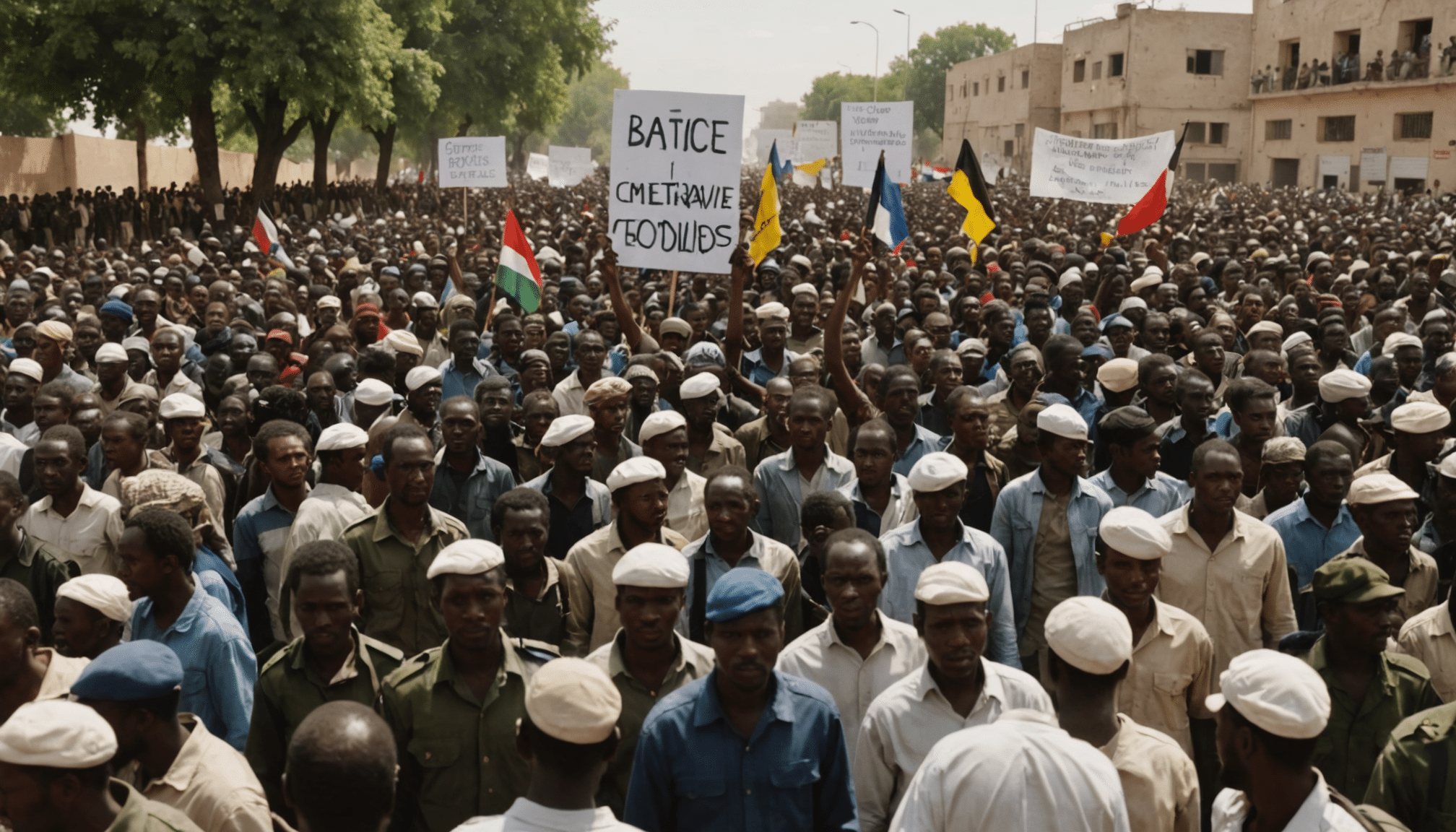 des centaines de manifestants au tchad se mobilisent pour demander le retrait des forces françaises, illustrant un sentiment national croissant contre l'intervention étrangère. cette manifestation reflète les préoccupations croissantes sur la souveraineté et l'indépendance du pays.