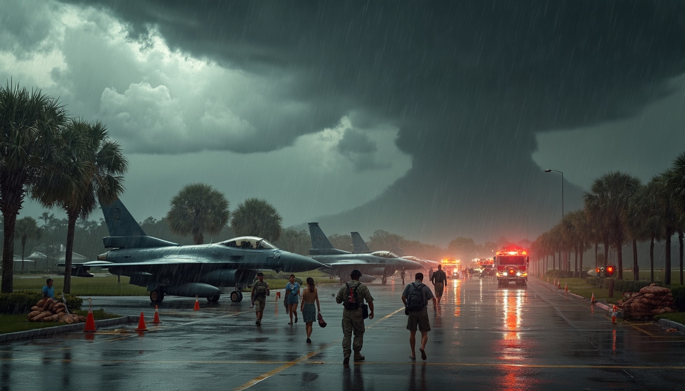 discover how the MacDill military base escaped major damage during a storm, despite the evacuation of residents and aircraft. Learn about the safety measures taken and the implications for the local community.