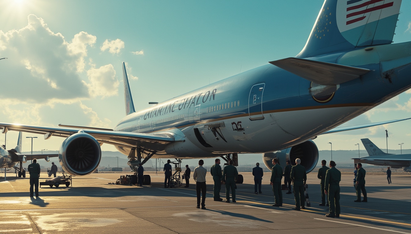 discover how a qatar boeing jet was welcomed in the united states to serve as air force one. a fascinating insight into international relations and presidential aviation.