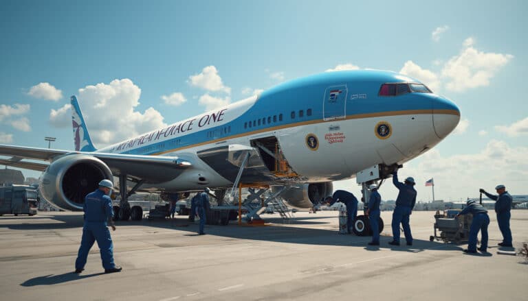 découvrez comment les états-unis accueillent un jet boeing du qatar, qui pourrait bientôt devenir le nouvel air force one, symbole de la puissance aérienne présidentielle. une collaboration étonnante entre deux nations, marquée par des enjeux diplomatiques et technologiques.