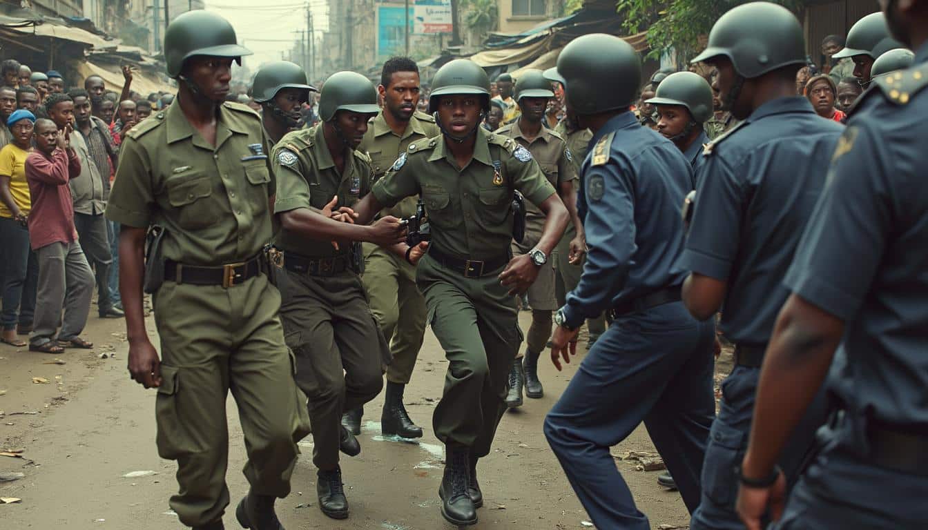 au nigeria, plusieurs militaires et policiers sont arrêtés pour leur implication présumée dans la vente d'armes à des groupes armés. cette affaire soulève des questions sur la sécurité nationale et l'intégrité des forces de l'ordre.