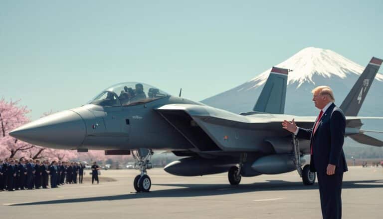 découvrez en exclusivité la présentation du nouveau chasseur de sixième génération f-47 par donald trump au japon. un événement marquant qui souligne l'innovation militaire américaine et les avancées technologiques dans l'aviation de chasse.